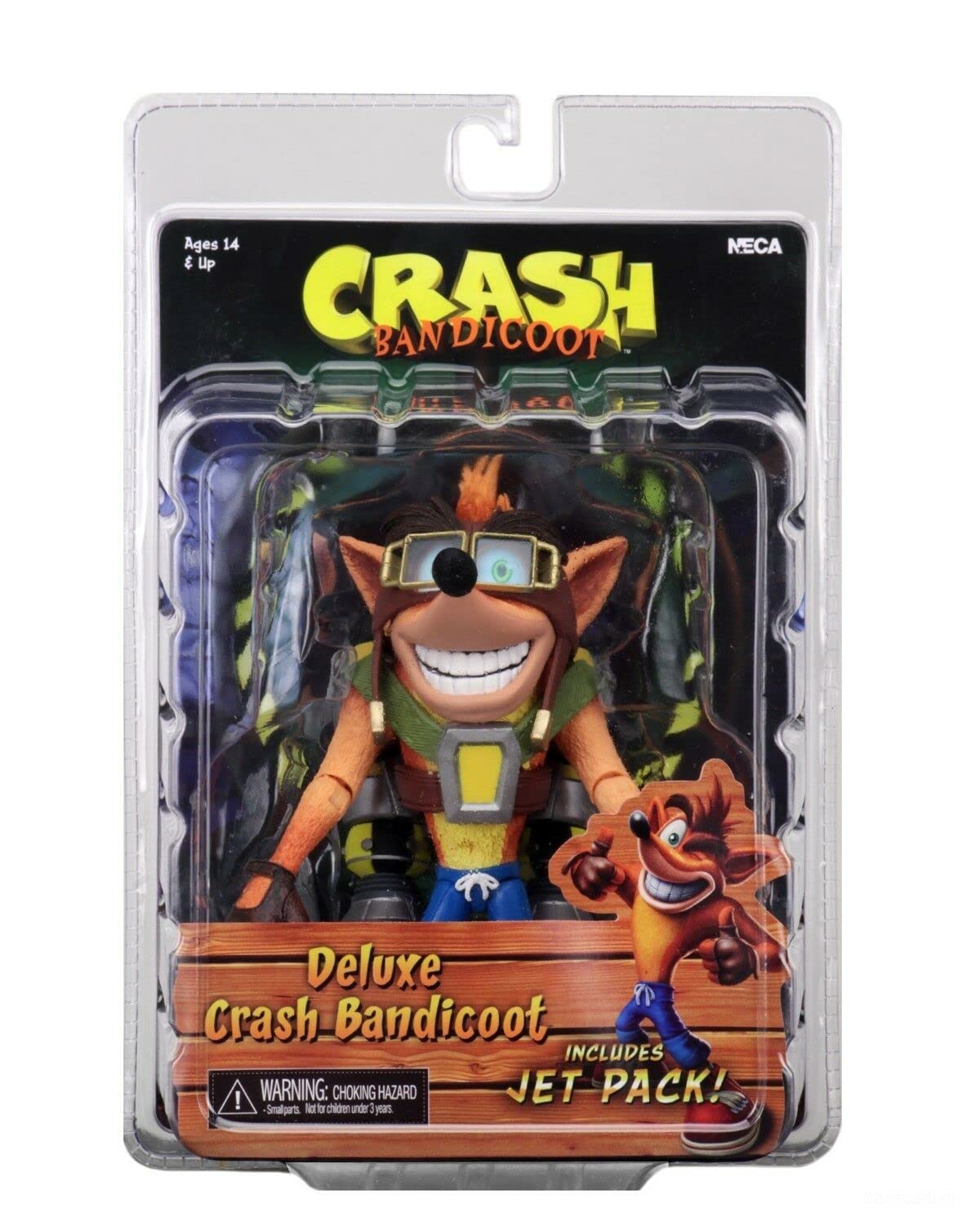Neca - Crash Bandicoot 7' Scale Action Figure ? Deluxe Crash With Jetpack