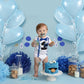TONIFUL 30Pcs 18 Inch Baby Blue Heart Balloons Pastel Blue Heart Shape Foil Mylar Balloons Decoration for Birthday Valentines D