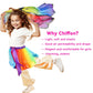 D.Q.Z Fairy Butterfly-Wings Costumes For Girls Dress Up Clothes Rainbow Tutu Mask Headband Role Play Toys For Girl 3-8 Gift (Rainbow)