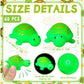 Roundfunny 60 Pcs Turtle Rubber Bath Toys Glow In The Dark For Beach Pool Shower Play Floating Mini Sea Animal Toys Squeezable S