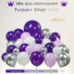 Kozee Dark Purple And Silver Balloon Garland Kit 126Ppcs With Light Lilac White Silver Starburst Crown Foil Balloons For Girl 15