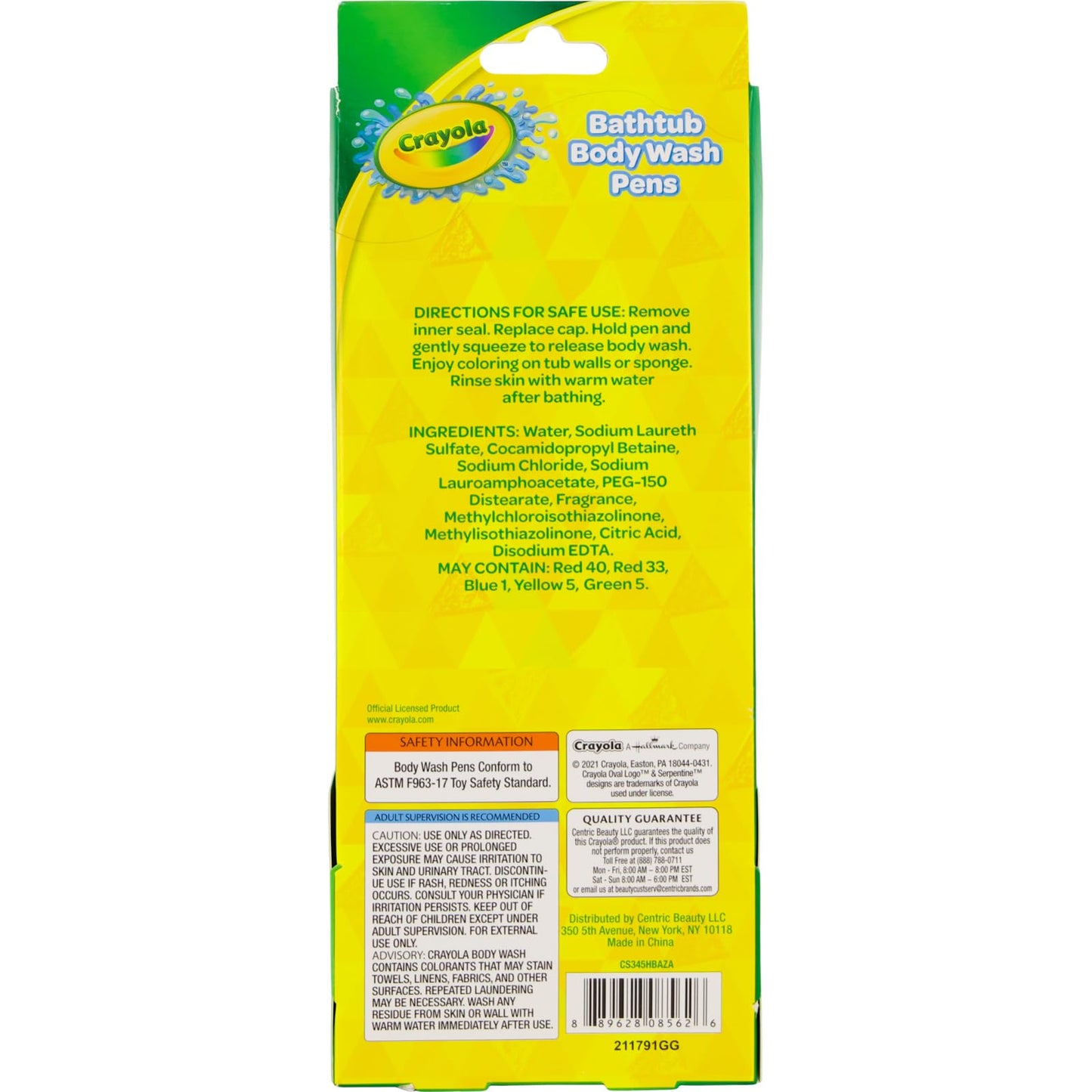 Crayola Taste Beauty Bathtub Bodywash Pens  Kids Bath Toys per Pack (6)  mature-themed Supervision Recommended