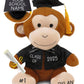 Personalized Graduation Teddy Bear Monkey Gift 2025 For Her, For Him, For High School, College, 12 Inch - Cute Custom Brown Monk
