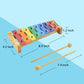 MUSICUBE Xylophone with Harmonica for Kids Orff Instruments Wooden Xylophone with Mallets Toddler Baby Musical Instrument Educat