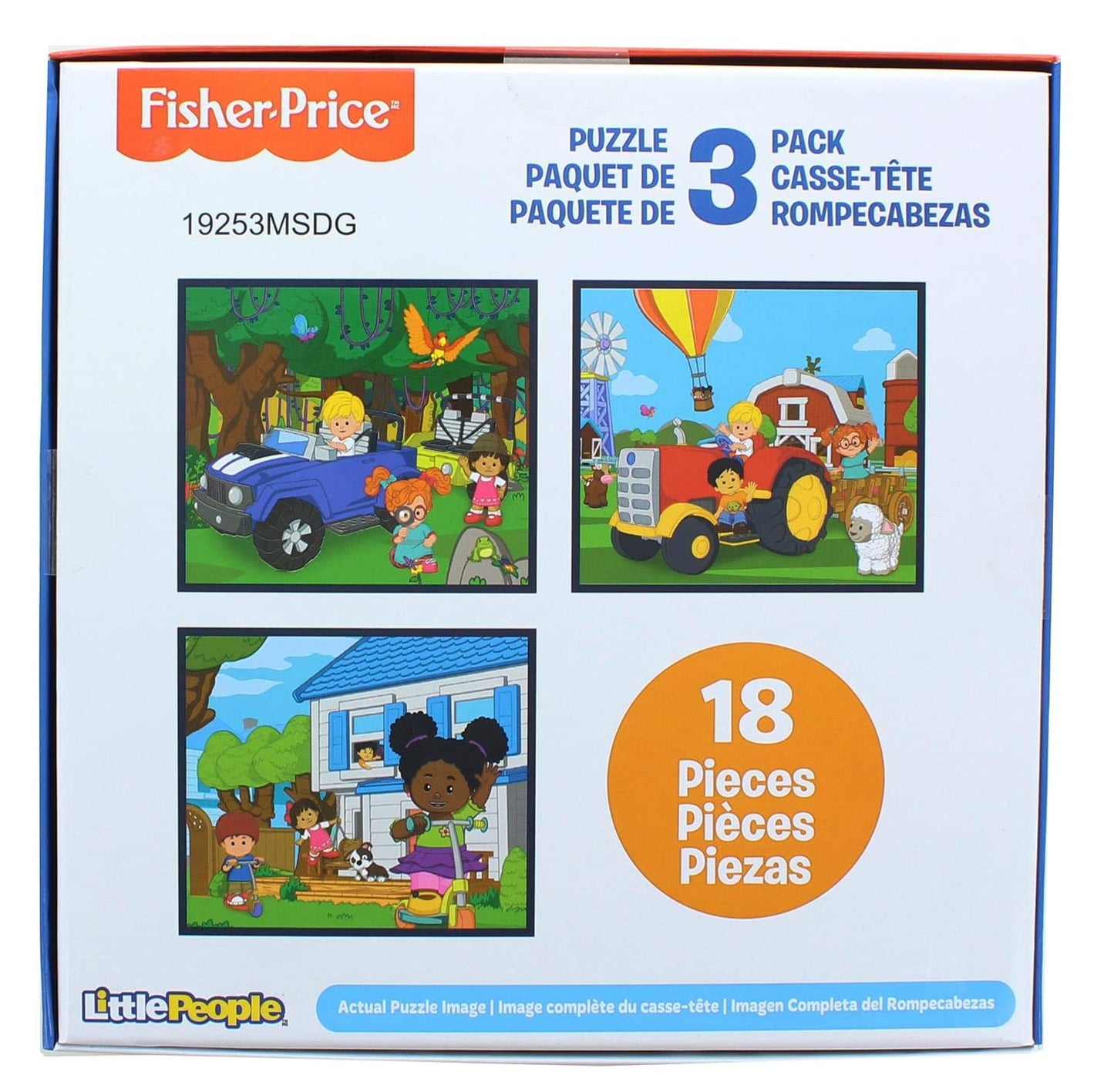 Little People Fisher-Price 18-Piece Jigsaw Puzzle 3 Pack - Plastic - One Size - Model 61000-LPP