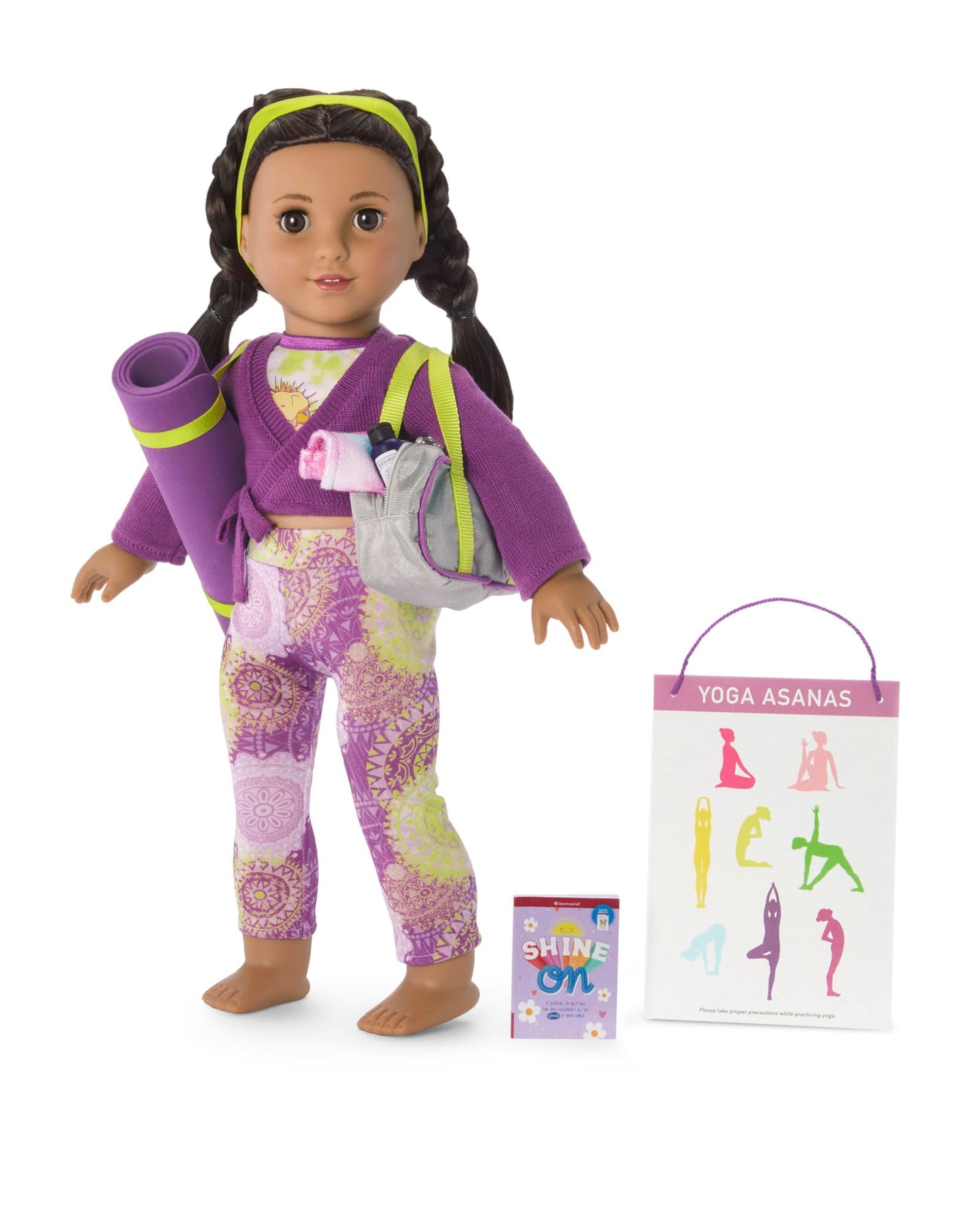 American Girl Girl Of The Year Kavi Sharma 18-Inch Doll Yoga Accessories Featuring 6 Pieces For Ages 8+