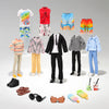 Miunana 21 PCS 11.5 Doll 5-in-1 Men's Fashion Bundle - 5 Outfits + 5 Shoes + 2 Sunglasses + 2 Ice Pops + 2 Drinks (Suit/Casual/Athletic/Swimwear) - Multi-Style Wardrobe Set for Business/Travel/Summer