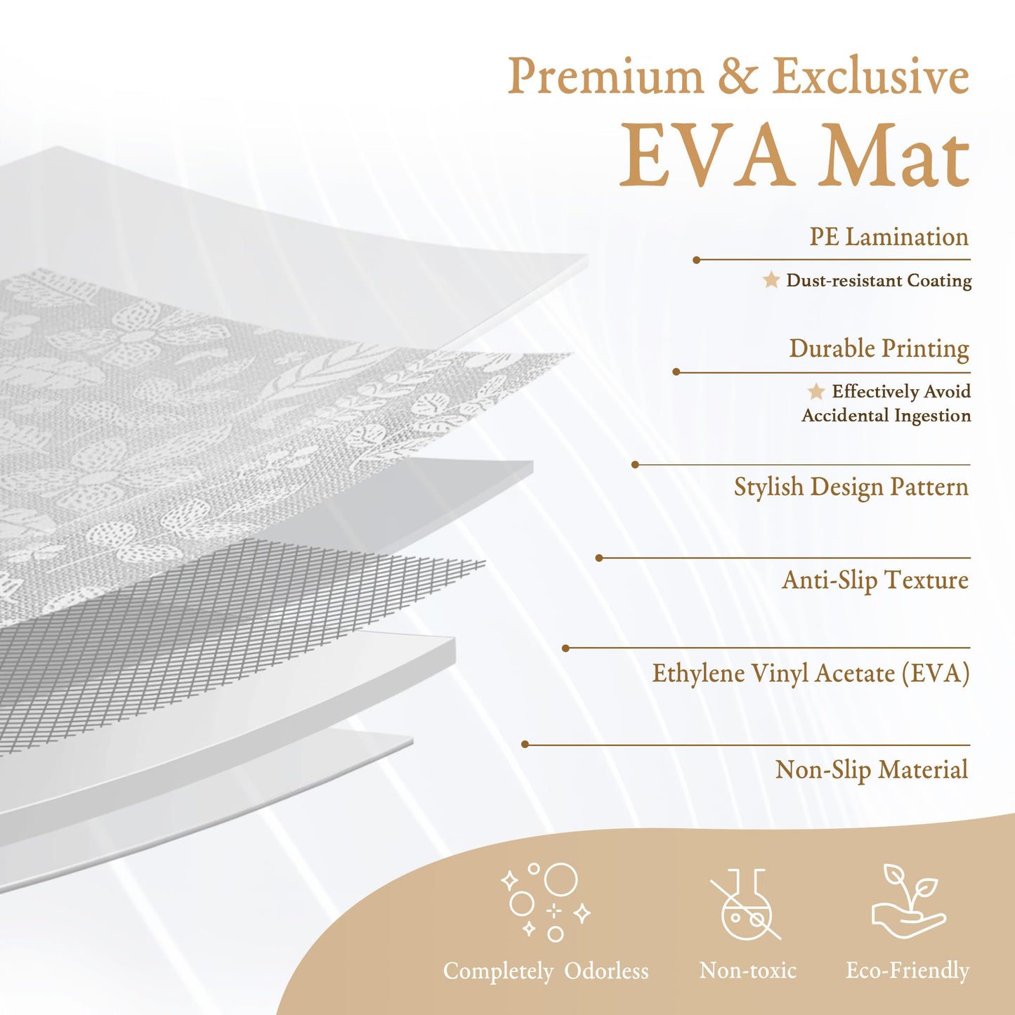 Popsykosy enhanced Exercise & Baby Foam Play Mats - Stylish & Large Non-Toxic Puzzle Floor Mat - 6 Tiles - Spacious 6ft x 4ft - Peel-Resistant Reinforced Ver. - Soft  Thick  Waterproof - Tranquil Gray