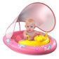 Baby Pool Float With Canopy Upf50+ Sun Protection, Baby Swimming Float With Toy Play Console, Toddler Pool Floats With Adjustabl