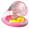 Baby Pool Float With Canopy Upf50+ Sun Protection, Baby Swimming Float With Toy Play Console, Toddler Pool Floats With Adjustabl
