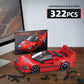 Vgd Car Building Kit With Display Case, Cool Collectible Model Super Race Car Building Blocks Set, 1:24 Scale Collectible Model