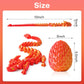 FYEFKJSA 3D Printed Dragon Eggs with Dragon Inside - 12Inch Articulated Fidget 3D Printed Animals  Interesting Decorative Gift  Easter Basket Essentials Stuffers (Laser Red)