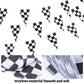 Tyqour 2Pcs Black & White Checkered Flag Banner, Double Sided Racing Pennant Banner Flags, Car Themed Birthday Party Decorations
