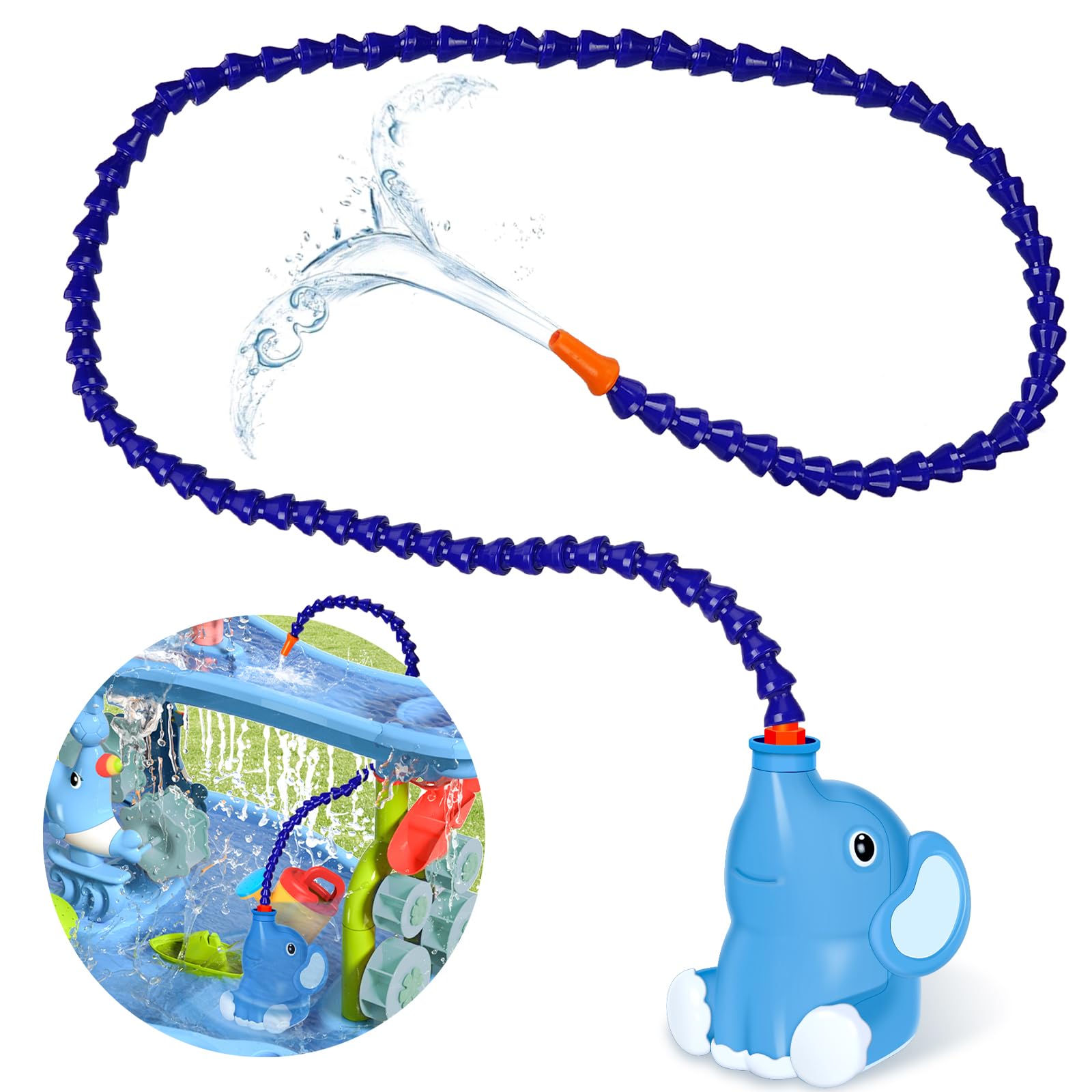 CozyBomB Water Table Pump Toys | Water Table for Toddlers 3-5, Summer Outdoor Splash Water Game, Water Play Table Sand Activity,