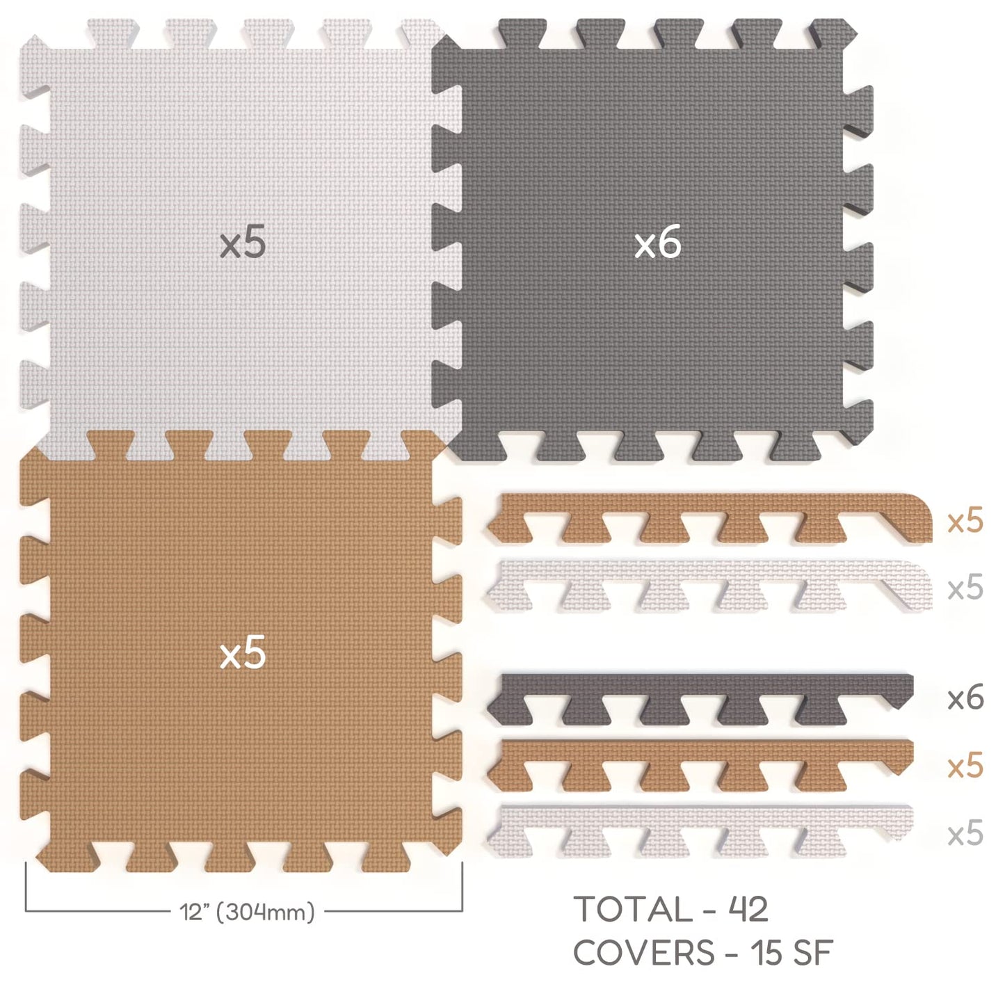 Angels Soft Foam Baby Play Mats Tiles With Borders, 32 Pcs Set - Playmat Multi Use, Create & Build A Safe Area Interlocking Jigsaw Puzzle Eva Non-Toxic Floor For Toddler Infant Kids Toy Room & Yard