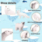 Eoivsh 4Pcs Polar Animal Toys, Realistic Arctic Animals Figurines Set With Polar Bears & Arctic Fox, Plastic Winter Animal Figures For Cake Topper Birthday Gift Party Favor