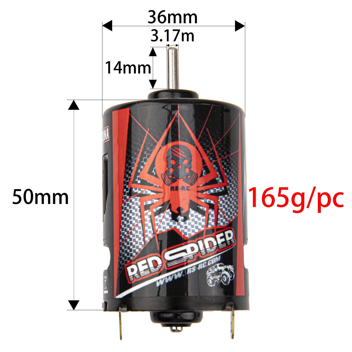 Vgoohobby RC Motor 23T 540 Brushed Motor Shaft 3.175mm Compatible with Axial SCX10 AXI03007 90046 Traxxas TRX4 D90 MST Tamiya CC
