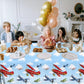 Grehumor 3Pcs Airplane Party Decorations Airplane Party Tablecloth Supplies Disposable Plastic Helicopter Blue Sky White Theme T