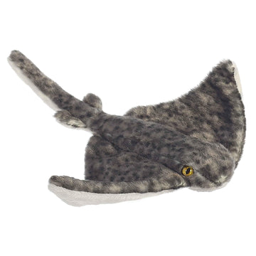 Aurora® Adorable Mini Flopsie™ Sting Ray Stuffed Animal - Playful Ease - Timeless Companions - Gray 8 Inches