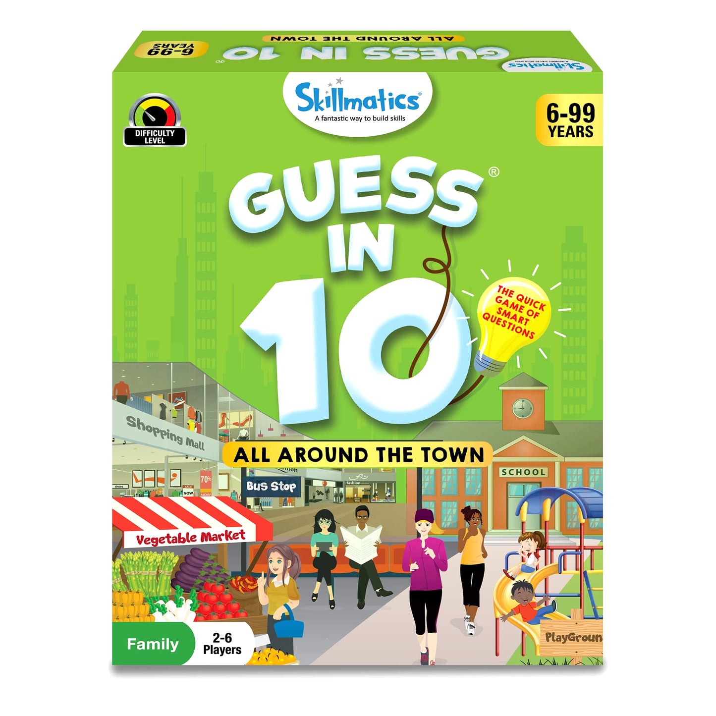 Skillmatics Guess in 10 Card Game - Travel-Friendly Fun for Kids Ages 6-9, Multicolor, Model SKILL58GAT