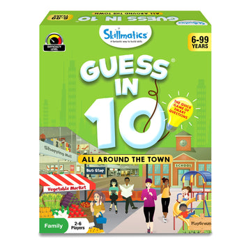 Skillmatics Guess in 10 Card Game - Travel-Friendly Fun for Kids Ages 6-9, Multicolor, Model SKILL58GAT