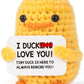 Mbl Boyfriend Girlfriend Wife Husband Gifts, I Duck Love You - Handmade Crochet Funny Cute Duck For Couple Fiance Wife Husband H