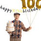 Lingteer Happy 100Th Birthday Party Decorations,100Th Birthday Glitter Garland Banner - Cheers To 100 Years Old Bday Party Backdrop Decoration Sign.