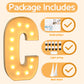 Imprsv 4Ft Marquee Light Up Letters C, Large Light Up Letters For Baby Shower Anniversary Wedding Room Decor, Big Letters For Pa