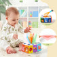 Toyssa Montessori Toys For Babies 0-6 Months, 6 In 1 Wooden Learning Educational Sensory Toys With Spinning Drum & Tissue Toys & Baby Rattle & Flash Card, Birthday Gifts For Babies Boys Girls