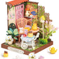 Rolife Diy Mini Building House Miniature Kit-Fancy Tea Yard, Miniature Lifestyle Mini Bookshelf Decoration, Diy Hobbies/Gifts For Craftsman (Fancy Tea Yard)