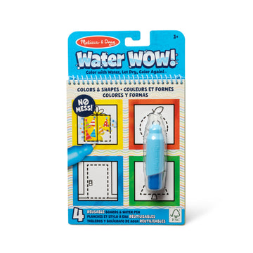 Melissa & Doug On The Go Water Wow! Reusable Water-Reveal Activity Pad - Colors, Shapes - Party Favors, Stocking Stuffers, Travel Toys For Toddlers, Mess Free Coloring Books For Kids Ages 3+