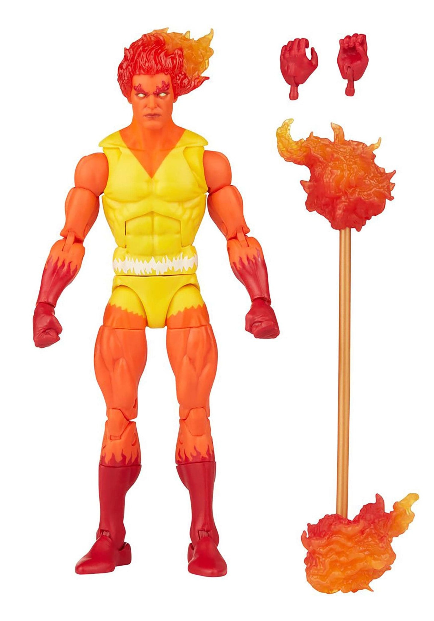 Hasbro Marvel Legends Series Retro Fantastic Four Firelord 6-inch Action Figure Toy, Includes 3 Accessories (F3444)