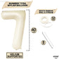 Katchon, Giant Cream Number 7 Balloon - 40 Inch | 7Th Birthday Balloon For 7Th Birthday Decorations | 7 Balloons For Birthday | Seven Balloon Number | 7 Year Old Balloon For 7 Year Decorations