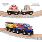 Orbrium 8 Unpainted Train Cars With 12 Colors Paint And Paint Brushes Set For Wooden Railway Compatible With Thomas, Chuggington, Brio, For Birthday Party Train Theme