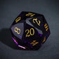 Udixi 7-Piece Glass Dice Set D&D, Multifaceted Diamond-Cut Glass Dnd Dice For Dungeons And Dragons Rpg Tabletop Games (Purple)