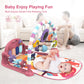 dearlomum Baby Play Mat with Piano & 5 Sensory Toys, Cotton, Pink, Model H-1624, for Newborns 0-12 Months