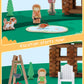Sainsmart Jr. 214 Pcs Wooden Logs Cabin Set Ages 3, Building Log Gift For Boy/Girl, Creative Construction Engineering Educational Toy, Vacation Chalet