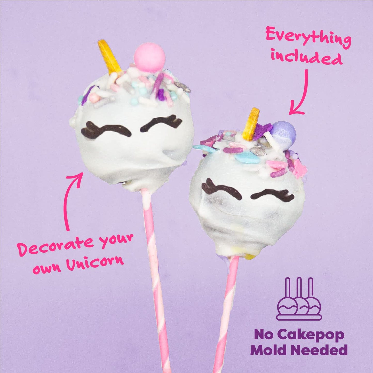 Unicorn Cake Pop Kit DIY Kit for Kids, with Pre-Measured Ingredients Best Unicorns Gifts for Girls, Unicorn Birthday Party Bakin