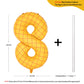 40 In Matte Yellow Number Balloons Helium Foil Mylar Balloon Birthday Party Banquet Decoration Digital 8