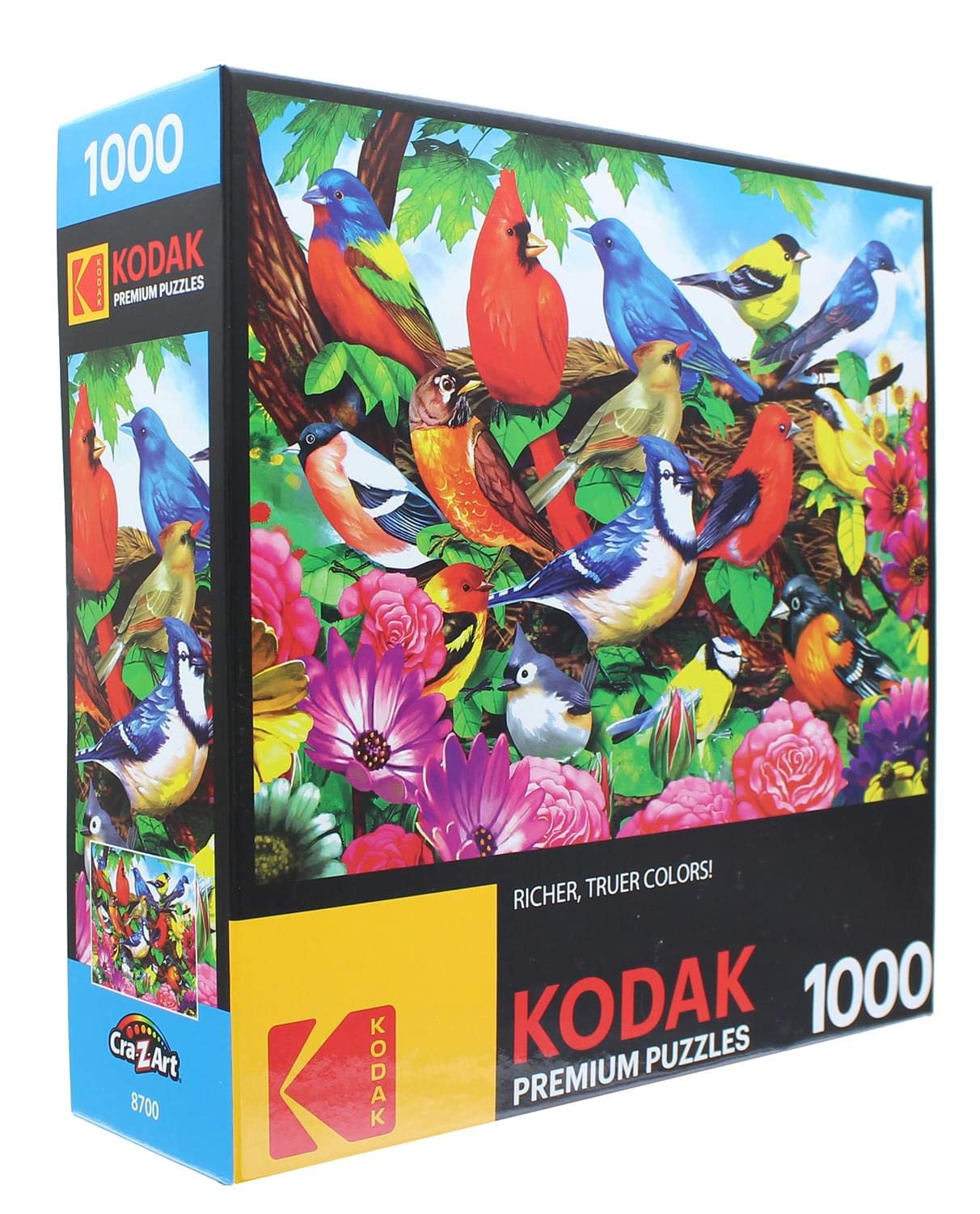 RoseArt 1000 Piece Jigsaw Puzzle - Kodak Premium Friendly Birds, Paper Material, Model 8700ZZY