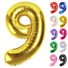 Gold Number 9 Balloon 40 Inch, 9 Balloon Number, 9Th Birthday Decorations, Gold Party Supplies For Boys Girls