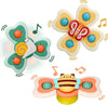 Pluspoint Baby Bath Toys 3 Pcs Spinner Toy For Baby Buterfly Spinning Top Waterproof Suction Cup Sticks To Smooth Surface Toddle