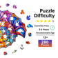 Jigfoxy Wooden Puzzles for mature-themeds  Conch Wood Puzzles mature-themed  Unique Animal Shape Wooden Jigsaw Puzzles for mature-themeds  Birthday Gifts for Puzzle Lovers  Family  Friend (L-13.4 * 12.36in-280pcs)