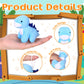 Aoriher 20 Pack Valentine'S Day Plush Mini Dinosaur Stuffed Animal Bulk Dinosaur Party Favors Toys Soft Dino Figures Assortment Cute Dino Plush Easter Bags Filler For Boys Girls