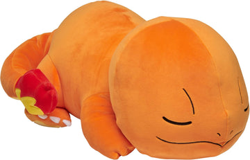 Pokemon Charmander Plush, 18-Inch Pokemon Plush Toy - Adorable Sleeping Charmander - Ultra-Soft Plush Material, Perfect For Play