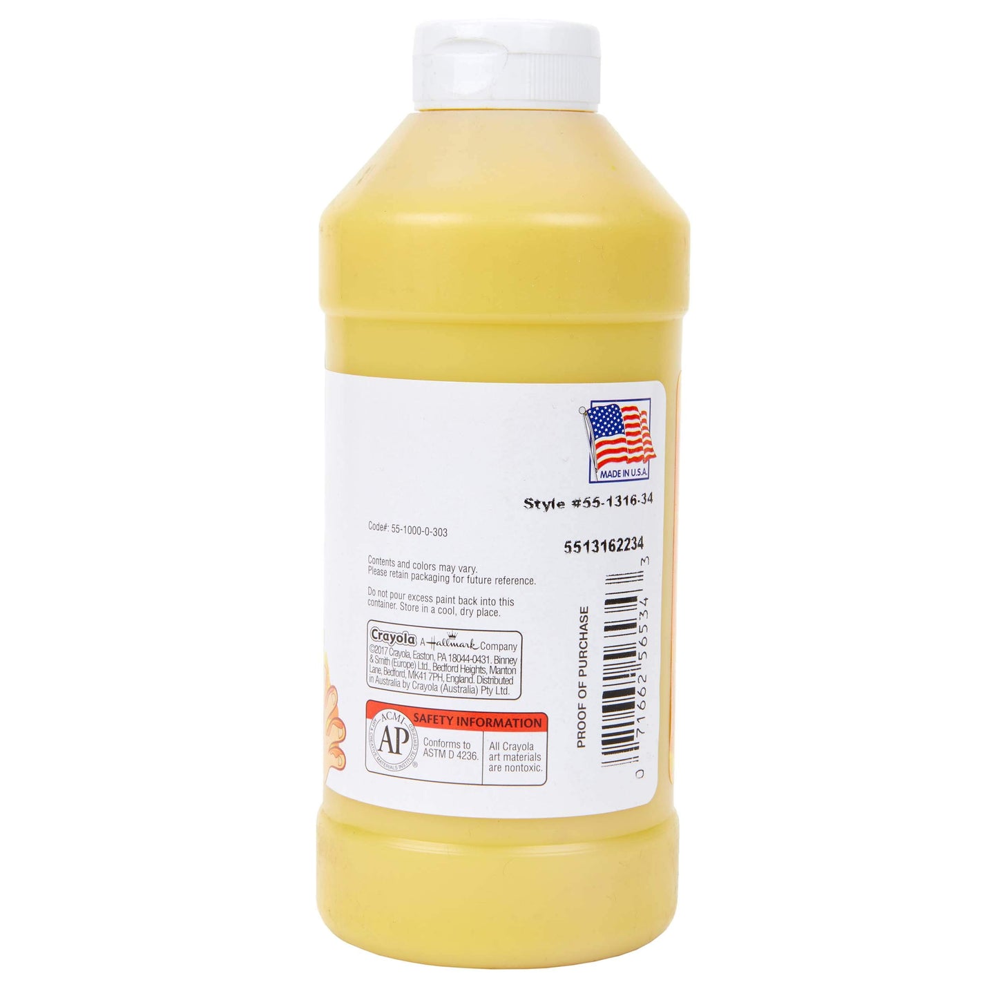 CRAYOLA LLC WASHABLE FINGERPAINT 16OZ YELLOW (Set of 6)