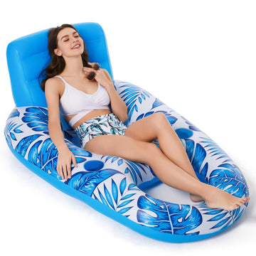 Jasonwell Inflatable Pool Float Adult - Pool Floaties Lounger Floats Raft Floating Chair Water Floaties For Swimming Pool Lake Lounge Float With Cup Holders Beach Pool Party Toys For Adults