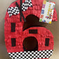 APINATA4U Number Six Race Car Pinata, Red Checkered Flag for First Birthday, Racing Theme Party Supplies, Race Track Decor, Kids