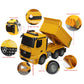 fisca Remote Control Truck, 1/20 Scale 6 Channel 2.4Ghz RC Dump Truck Construction Vehicle Toy with LED Lights and Simulation So