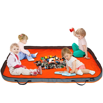 Bbpara - Toy Storage Basket Play Mat For Building Bricks & Blocks - Toy Storage Bags Play Mat With Zipper - Easy Use To Keep The
